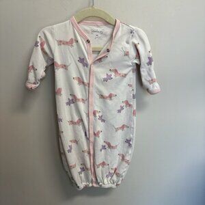 KISSY KISSY Love Pink and Purple Puppies Convertible Gown size Small